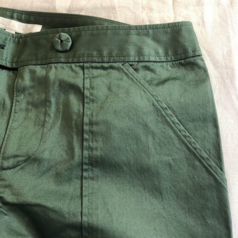 アナイ ANAYI パンツ ショートパンツ ハーフパンツ　ロールアップ　センタープレス　ワーク 38 無地 緑 / グリーン / green X カーキ / カーキ / khaki レディース USED 古着 中古 10029099