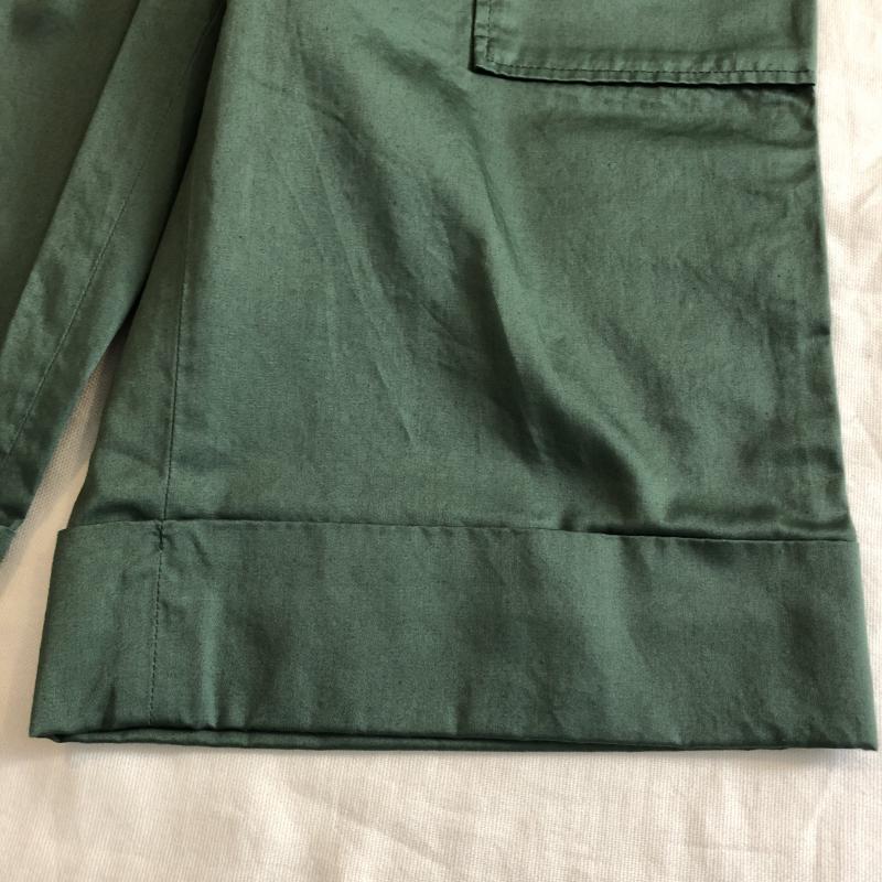 アナイ ANAYI パンツ ショートパンツ ハーフパンツ　ロールアップ　センタープレス　ワーク 38 無地 緑 / グリーン / green X カーキ / カーキ / khaki レディース USED 古着 中古 10029099