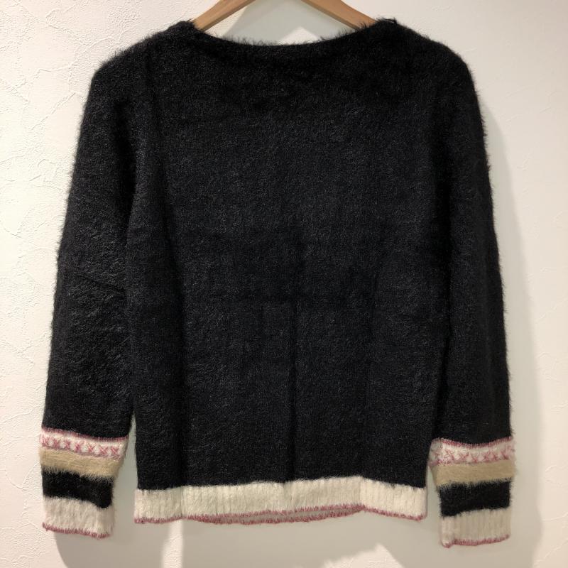 グリーンデイル ガーネット GREENDALE GARNET ニット、セーター 長袖 L 無地 X  黒 / ブラック / black X 白 / ホワイト / white X ベージュ / ベージュ / beige X 桃 / ピンク / pink X 橙 / オレンジ / orange X 紫 / パープル / purple レディース USED 古着 中古 10029119