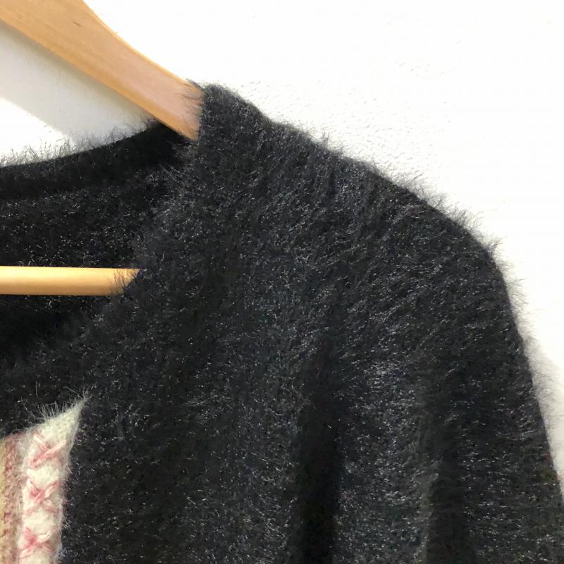グリーンデイル ガーネット GREENDALE GARNET ニット、セーター 長袖 L 無地 X  黒 / ブラック / black X 白 / ホワイト / white X ベージュ / ベージュ / beige X 桃 / ピンク / pink X 橙 / オレンジ / orange X 紫 / パープル / purple レディース USED 古着 中古 10029119