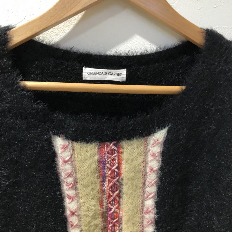 グリーンデイル ガーネット GREENDALE GARNET ニット、セーター 長袖 L 無地 X  黒 / ブラック / black X 白 / ホワイト / white X ベージュ / ベージュ / beige X 桃 / ピンク / pink X 橙 / オレンジ / orange X 紫 / パープル / purple レディース USED 古着 中古 10029119