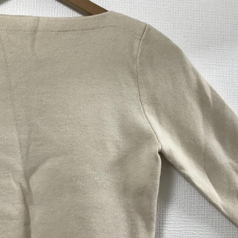 エンリエリ enrieri ニット、セーター 七分袖 サイド素材切り替え 38 無地 ベージュ / ベージュ / beige レディース USED 古着 中古 10031493