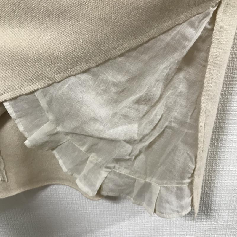 エンリエリ enrieri ニット、セーター 七分袖 サイド素材切り替え 38 無地 ベージュ / ベージュ / beige レディース USED 古着 中古 10031493