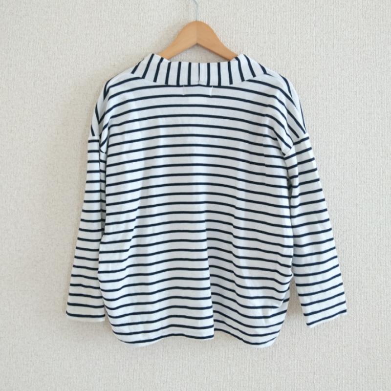 チャオパニックティピー CIAOPANIC TYPY カットソー 長袖 ボーダー柄 白 / ホワイト / white X 紺 / ネイビー / navy レディース USED 古着 中古 10033037