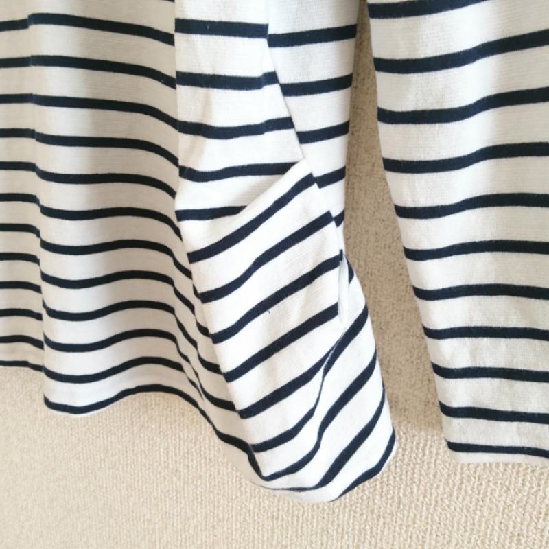 チャオパニックティピー CIAOPANIC TYPY カットソー 長袖 ボーダー柄 白 / ホワイト / white X 紺 / ネイビー / navy レディース USED 古着 中古 10033037