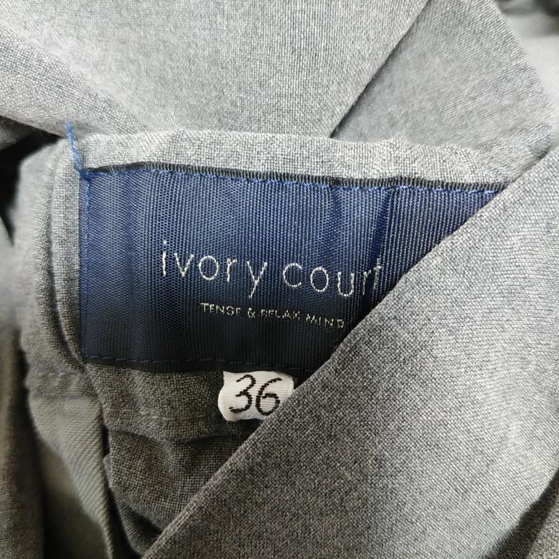 アイボリーコート ivory court ボトムス ボトムス ワイドパンツ 36 無地 灰 / グレー / gray レディース USED 古着 中古 10033123