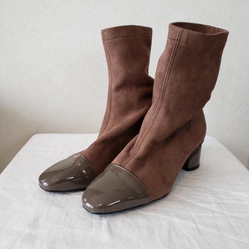 マミアン MAMIAN ブーツ ショートブーツ S 無地 茶 / ブラウン / brown レディース USED 古着 中古 10034867