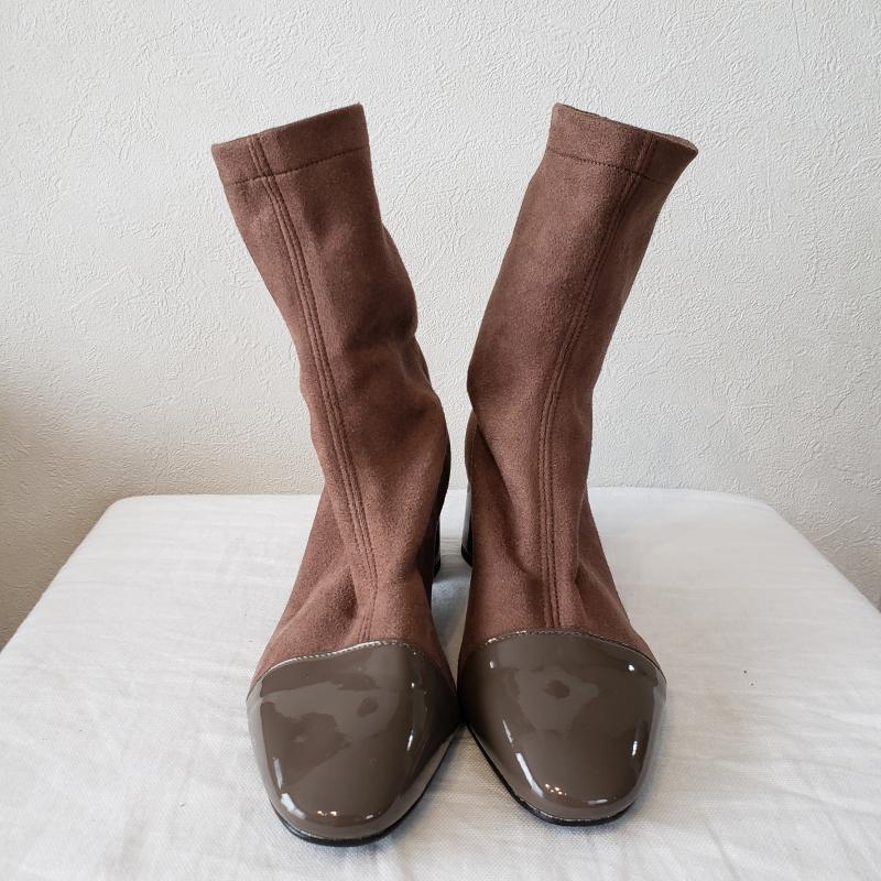 マミアン MAMIAN ブーツ ショートブーツ S 無地 茶 / ブラウン / brown レディース USED 古着 中古 10034867