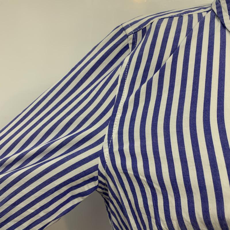 トミーヒルフィガー TOMMY HILFIGER シャツ、ブラウス 長袖 ストライプ S ストライプ 白 / ホワイト / white X 青 / ブルー / blue レディース USED 古着 中古 10038668