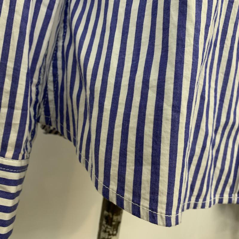 トミーヒルフィガー TOMMY HILFIGER シャツ、ブラウス 長袖 ストライプ S ストライプ 白 / ホワイト / white X 青 / ブルー / blue レディース USED 古着 中古 10038668