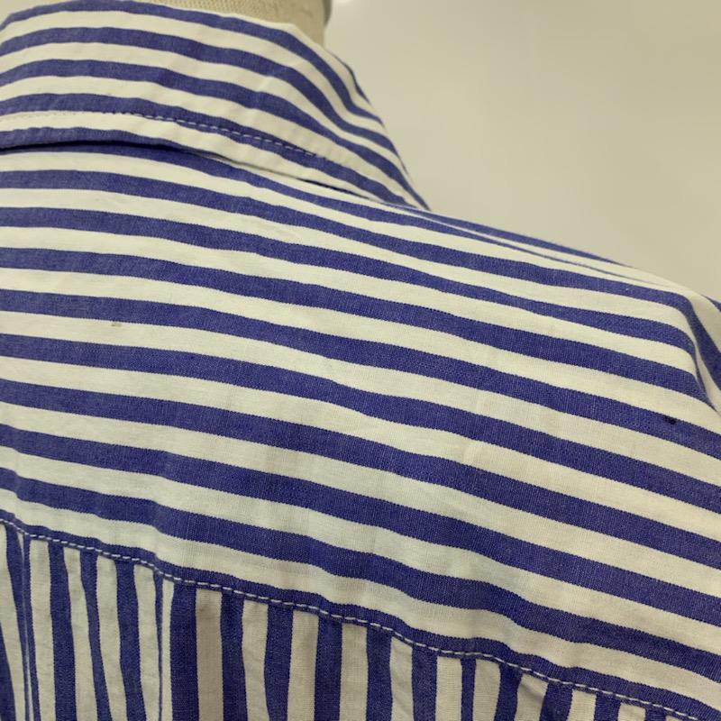 トミーヒルフィガー TOMMY HILFIGER シャツ、ブラウス 長袖 ストライプ S ストライプ 白 / ホワイト / white X 青 / ブルー / blue レディース USED 古着 中古 10038668