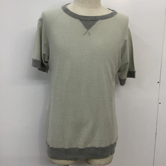 クオドロ quadro カットソー 半袖 2 無地 灰 / グレー / gray X ベージュ / ベージュ / beige メンズ USED 古着 中古 10038702