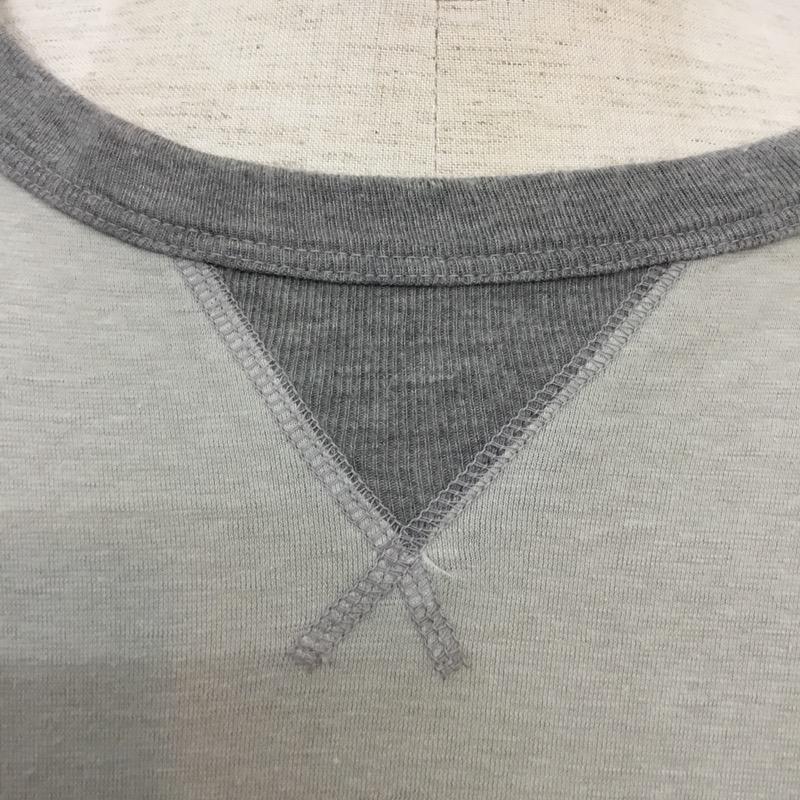 クオドロ quadro カットソー 半袖 2 無地 灰 / グレー / gray X ベージュ / ベージュ / beige メンズ USED 古着 中古 10038702