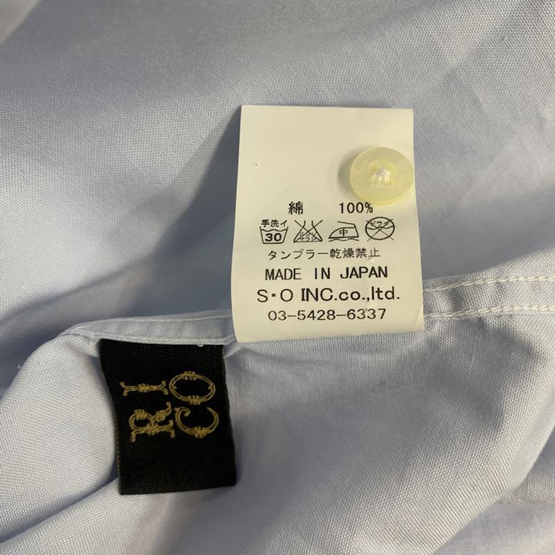 リコ RICO シャツ、ブラウス 長袖 M ワンポイント 水色 / ライトブルー / メンズ USED 古着 中古 10038786