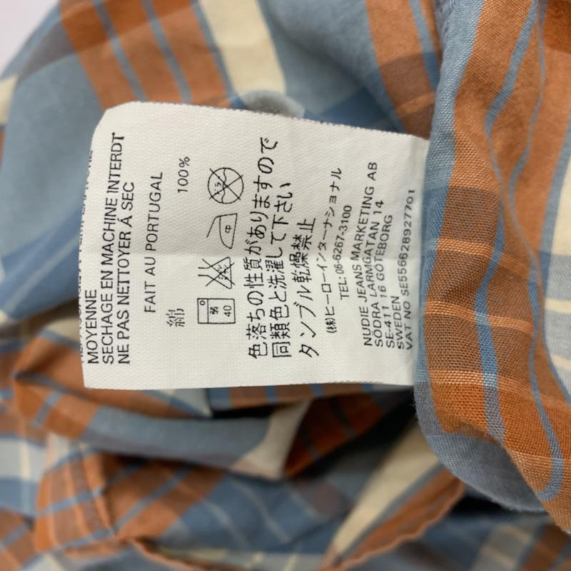 ヌーディージーンズ Nudie Jeans シャツ、ブラウス 半袖 チェックシャツ M メンズ USED 古着 中古 10038842
