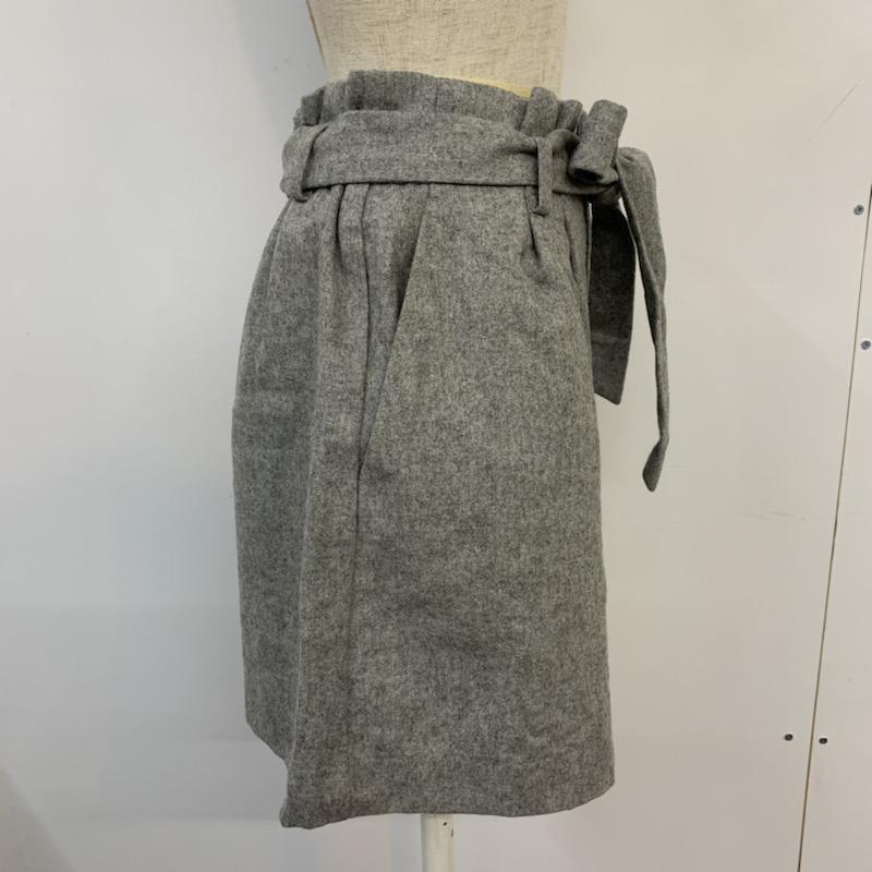 インデックス index パンツ ショートパンツ ベルト付き キュロット S 無地 灰 / グレー / gray レディース USED 古着 中古 10040502