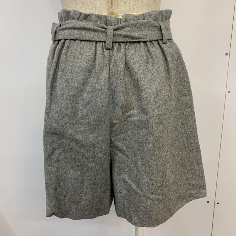 インデックス index パンツ ショートパンツ ベルト付き キュロット S 無地 灰 / グレー / gray レディース USED 古着 中古 10040502