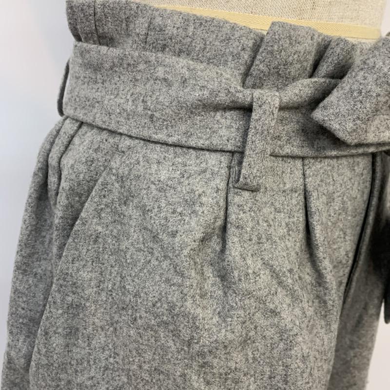 インデックス index パンツ ショートパンツ ベルト付き キュロット S 無地 灰 / グレー / gray レディース USED 古着 中古 10040502