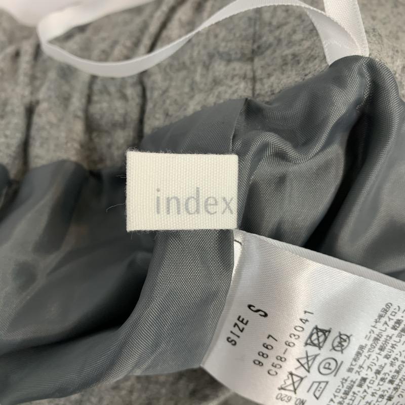 インデックス index パンツ ショートパンツ ベルト付き キュロット S 無地 灰 / グレー / gray レディース USED 古着 中古 10040502