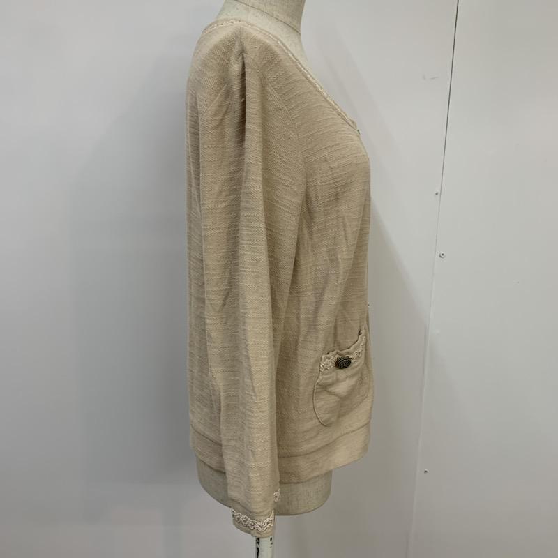 エージーバイアクアガール AGBYAQUAGIRL ジャケット、上着 ジャケット、ブレザー ノーカラー 無地 ベージュ / ベージュ / beige レディース USED 古着 中古 10040767