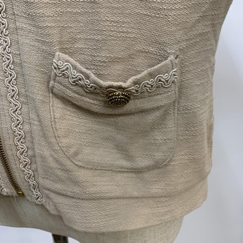 エージーバイアクアガール AGBYAQUAGIRL ジャケット、上着 ジャケット、ブレザー ノーカラー 無地 ベージュ / ベージュ / beige レディース USED 古着 中古 10040767