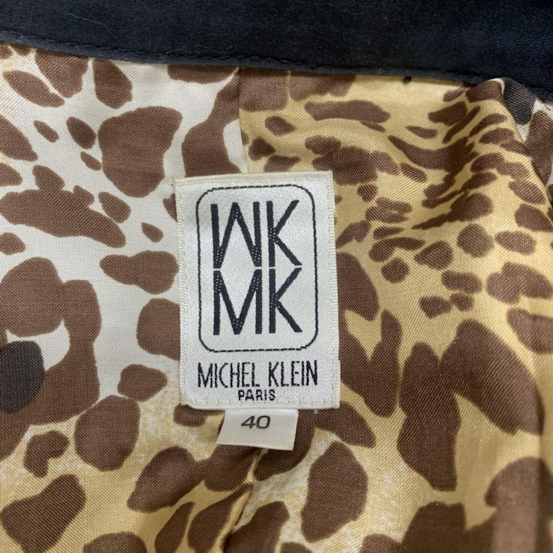 ミッシェル・クラン MICHEL KLEIN コート トレンチコート 40 無地 黒 / ブラック / black レディース USED 古着 中古 10040768
