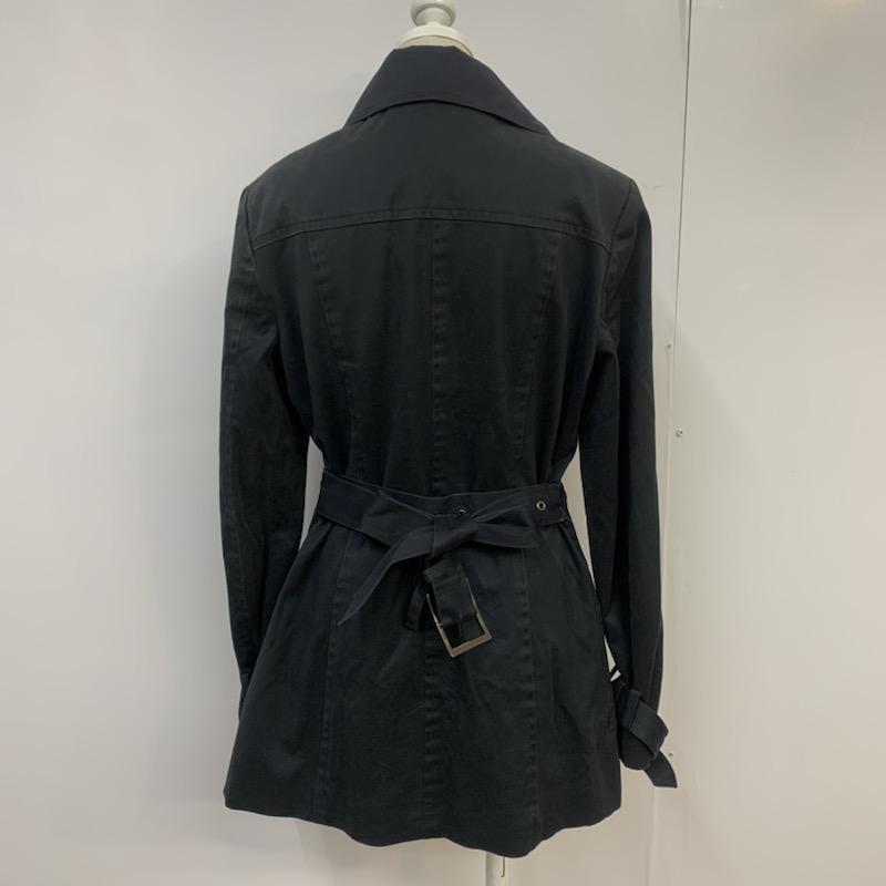 ミッシェル・クラン MICHEL KLEIN コート トレンチコート 40 無地 黒 / ブラック / black レディース USED 古着 中古 10040768