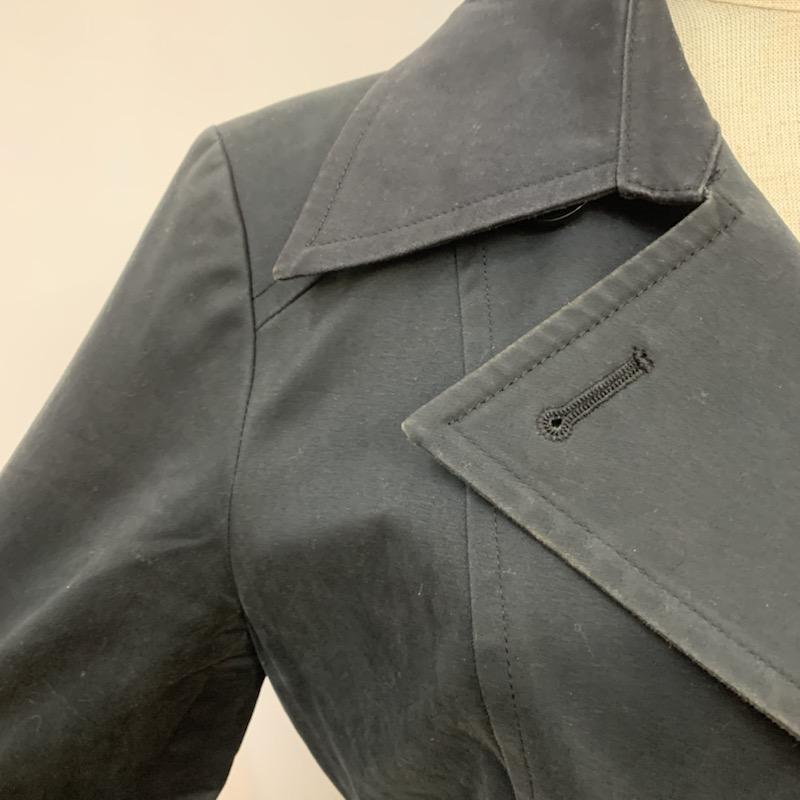 ミッシェル・クラン MICHEL KLEIN コート トレンチコート 40 無地 黒 / ブラック / black レディース USED 古着 中古 10040768