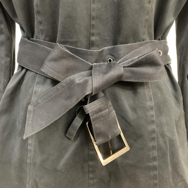ミッシェル・クラン MICHEL KLEIN コート トレンチコート 40 無地 黒 / ブラック / black レディース USED 古着 中古 10040768