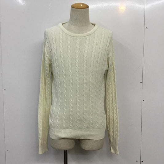 ビームス ハート BEAMS HEART ニット、セーター 長袖 クルーネック M 無地 白 / ホワイト / white メンズ USED 古着 中古 10041015