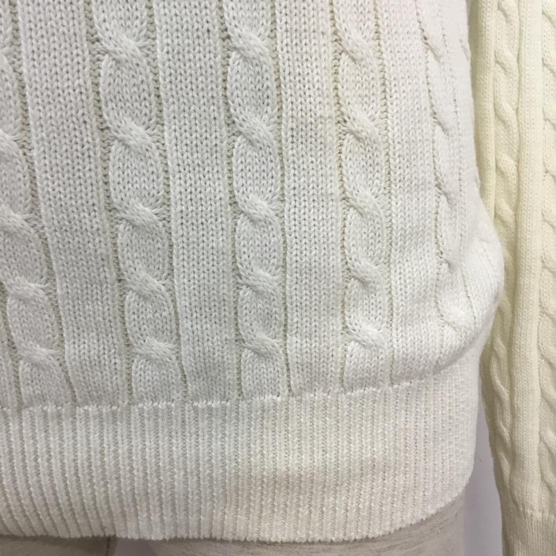 ビームス ハート BEAMS HEART ニット、セーター 長袖 クルーネック M 無地 白 / ホワイト / white メンズ USED 古着 中古 10041015
