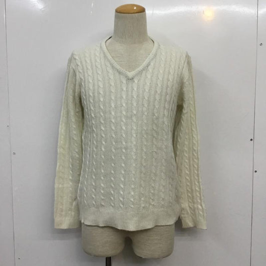 アーバンリサーチ URBAN RESEARCH ニット、セーター 長袖 Vネック 38 無地 白 / ホワイト / white メンズ USED 古着 中古 10041018
