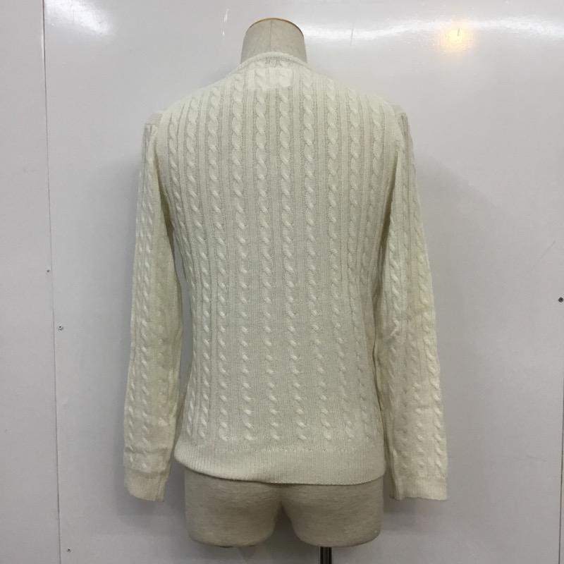 アーバンリサーチ URBAN RESEARCH ニット、セーター 長袖 Vネック 38 無地 白 / ホワイト / white メンズ USED 古着 中古 10041018