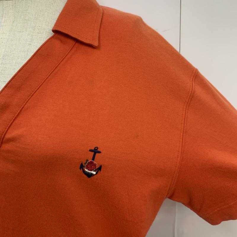 ポールスミス Paul Smith カットソー 半袖 スキッパー ワンポイント XL 橙 / オレンジ / orange レディース USED 古着 中古 10041053