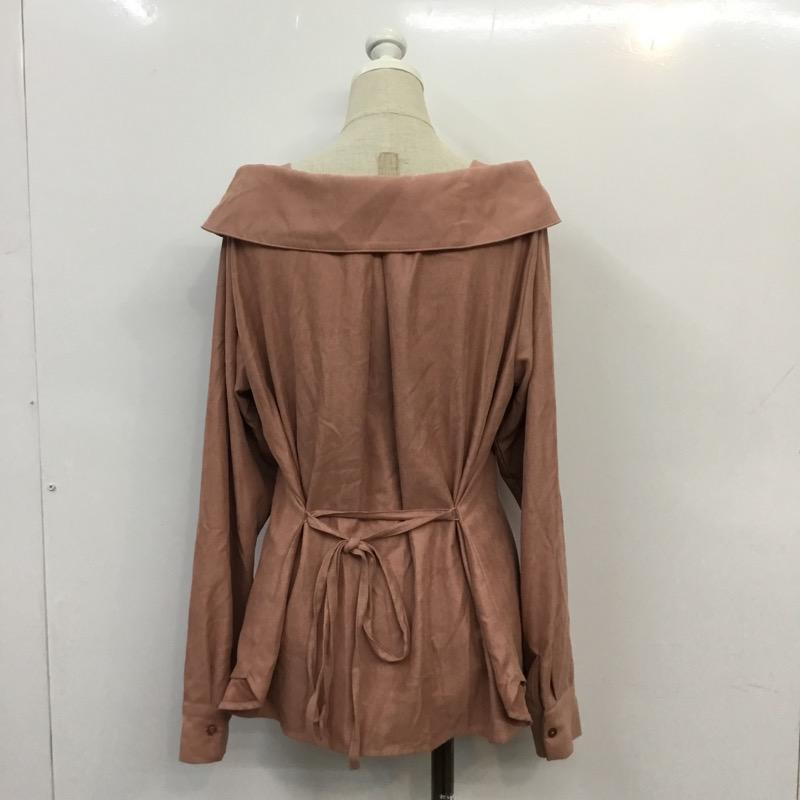 ケービーエフ KBF カットソー 長袖 無地 桃 / ピンク / pink レディース USED 古着 中古 10041369