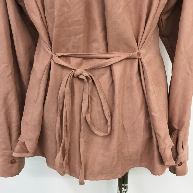 ケービーエフ KBF カットソー 長袖 無地 桃 / ピンク / pink レディース USED 古着 中古 10041369