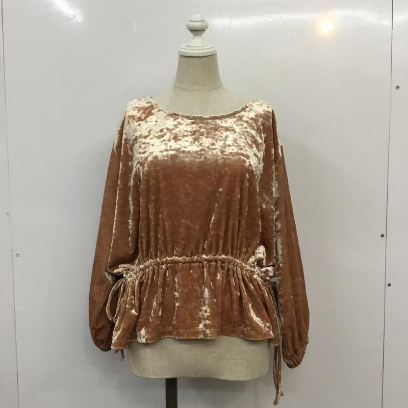 ディスコート Discoat カットソー 長袖 FREE 無地 茶 / ブラウン / brown レディース USED 古着 中古 10041371