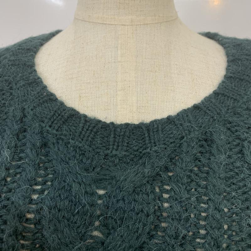 アーバンリサーチ URBAN RESEARCH ニット、セーター 長袖 クルーネック FREE 無地 緑 / グリーン / green レディース USED 古着 中古 10041483