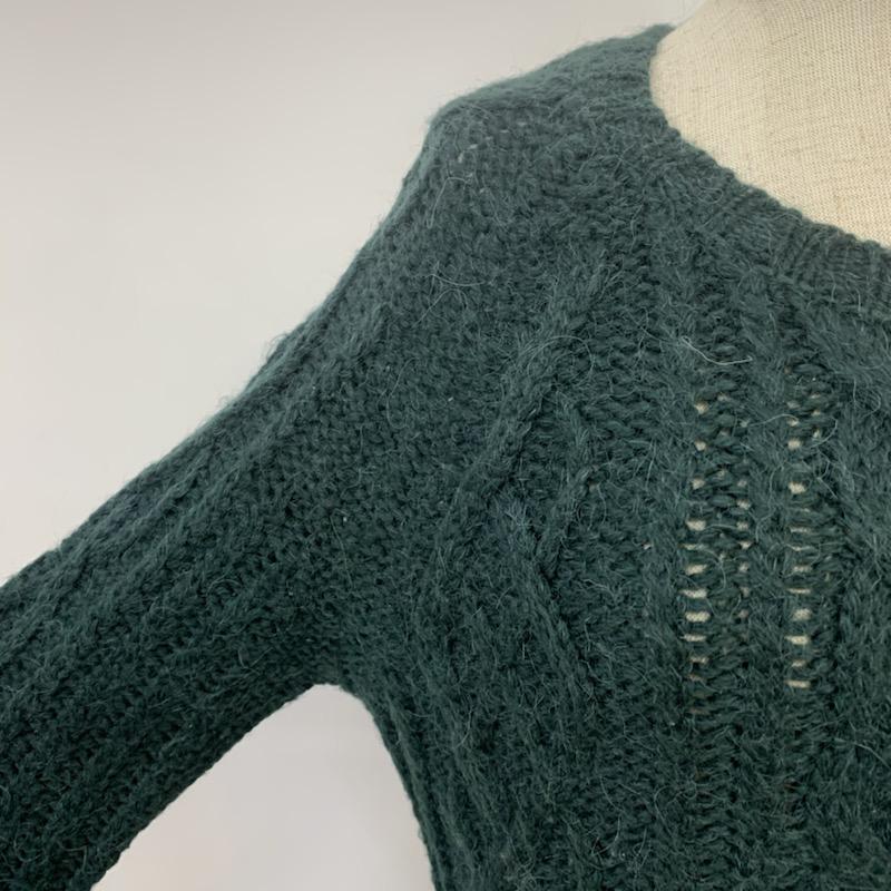 アーバンリサーチ URBAN RESEARCH ニット、セーター 長袖 クルーネック FREE 無地 緑 / グリーン / green レディース USED 古着 中古 10041483