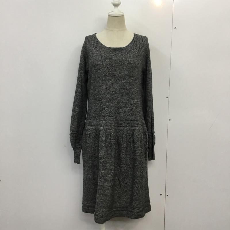 ミスティック mystic ワンピース ひざ丈スカート 無地 チャコールグレー / チャコールグレー / レディース USED 古着 中古 10041658