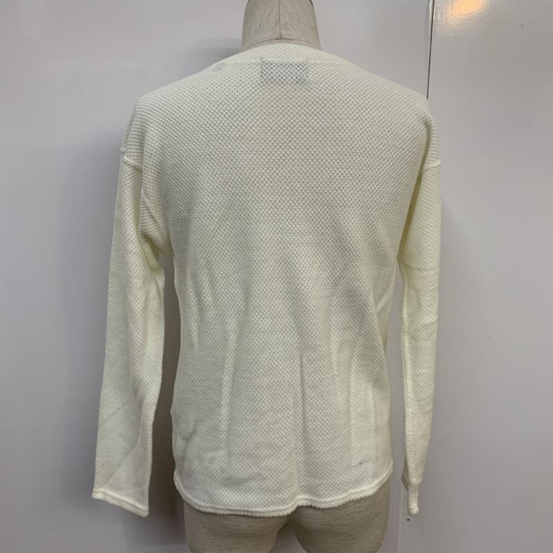 ブルーワーク BLUE WORK ニット、セーター 長袖 クルーネック XS 無地 白 / ホワイト / white メンズ USED 古着 中古 10041714