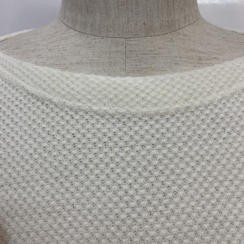 ブルーワーク BLUE WORK ニット、セーター 長袖 クルーネック XS 無地 白 / ホワイト / white メンズ USED 古着 中古 10041714