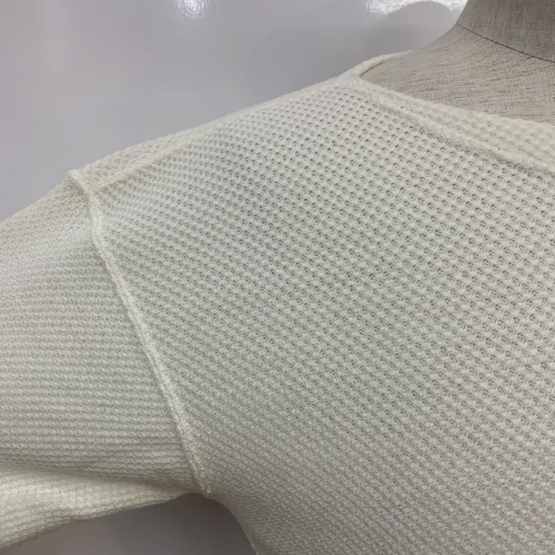 ブルーワーク BLUE WORK ニット、セーター 長袖 クルーネック XS 無地 白 / ホワイト / white メンズ USED 古着 中古 10041714