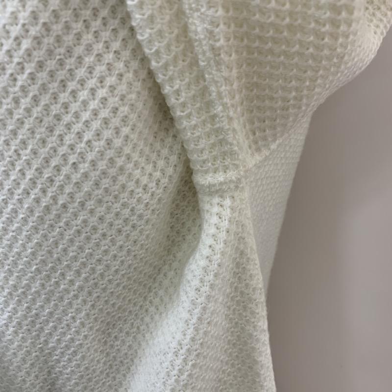 ブルーワーク BLUE WORK ニット、セーター 長袖 クルーネック XS 無地 白 / ホワイト / white メンズ USED 古着 中古 10041714