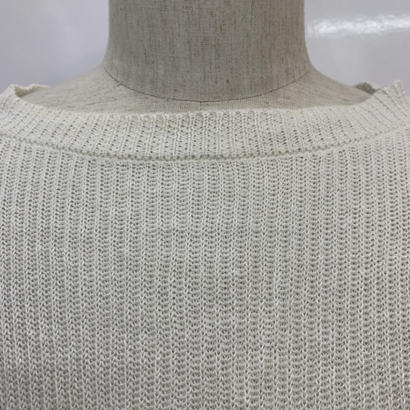 フェデリティー FIDELITY ニット、セーター 長袖 クルーネック L 無地 白 / ホワイト / white メンズ USED 古着 中古 10041717