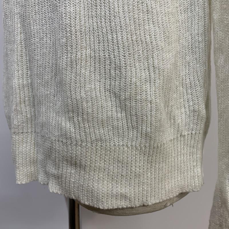 フェデリティー FIDELITY ニット、セーター 長袖 クルーネック L 無地 白 / ホワイト / white メンズ USED 古着 中古 10041717