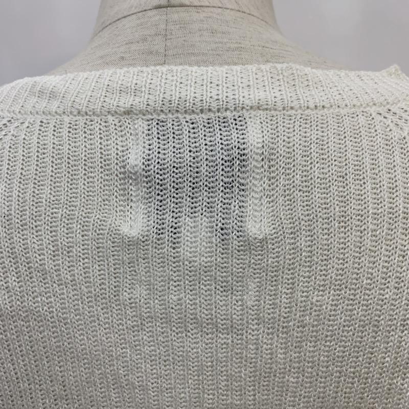 フェデリティー FIDELITY ニット、セーター 長袖 クルーネック L 無地 白 / ホワイト / white メンズ USED 古着 中古 10041717