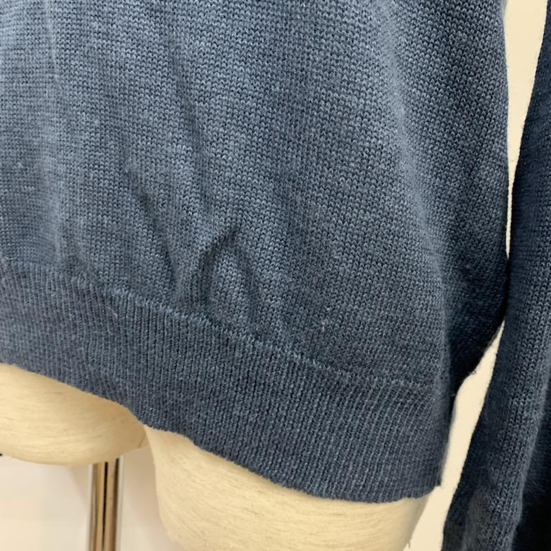 ステュディオス STUDIOUS ニット、セーター 長袖 クルーネック 2 無地 X  紺 / ネイビー / navy メンズ USED 古着 中古 10041725