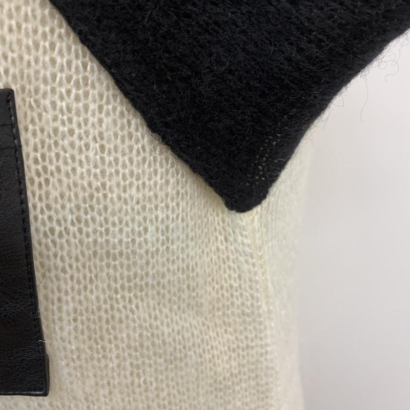 アナップミンピ anap mimpi ニット、セーター 長袖 無地 白 / ホワイト / white X 黒 / ブラック / black レディース USED 古着 中古 10041952