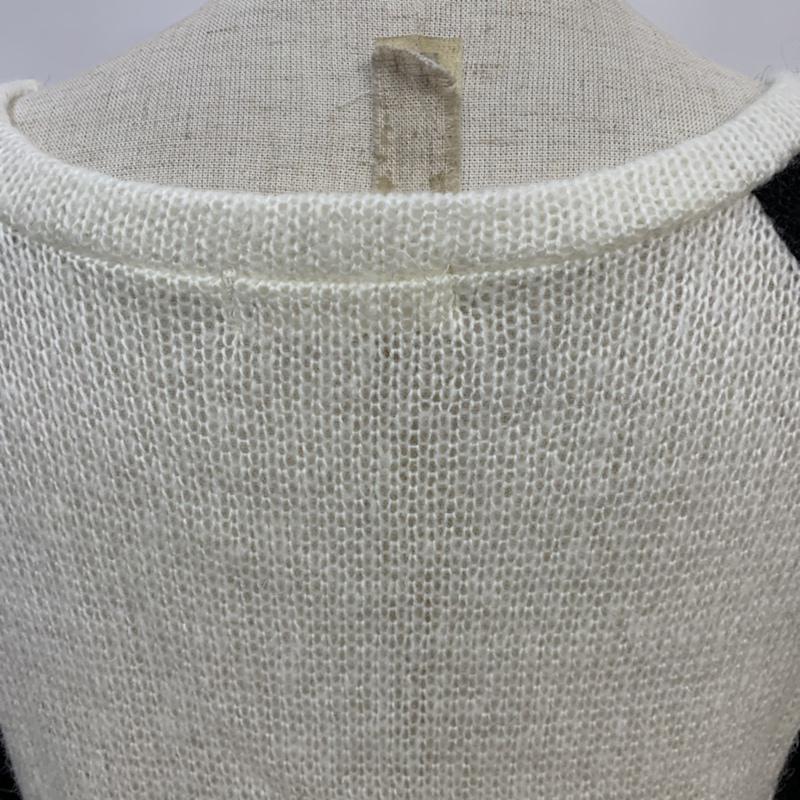 アナップミンピ anap mimpi ニット、セーター 長袖 無地 白 / ホワイト / white X 黒 / ブラック / black レディース USED 古着 中古 10041952